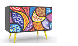 Cupom de desconto - 61% OFF em Balcão Buffet 2 Portas e Pés Palitos Alegria