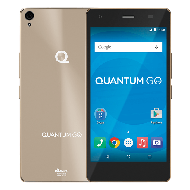 Cupom de desconto - R$ 380 OFF + 7% OFF no Boleto em Smartphone Quantum GO 4G 16GB Gold