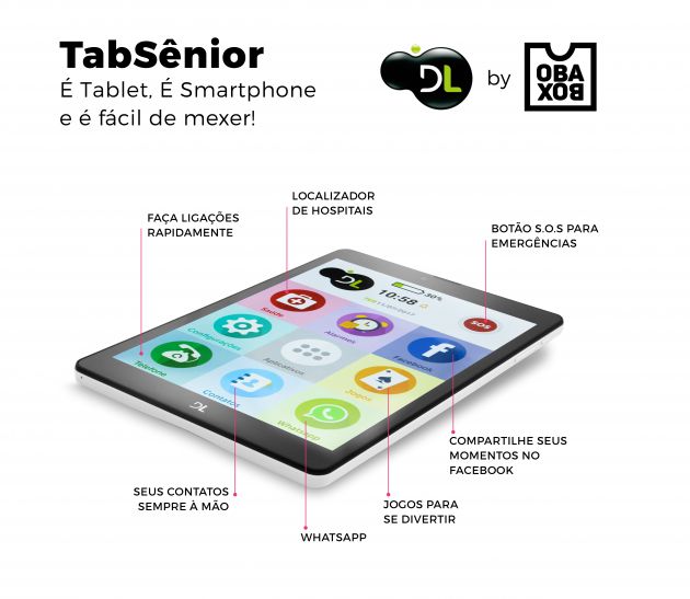 Cupom de desconto - Tablet TabSênior DL por R$ 699