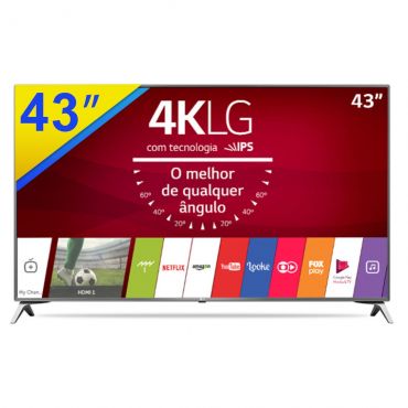 Cupom de desconto - R$1100 OFF em Smart TV LG 43 Ultra HD 4K com Wi-Fi Integrado