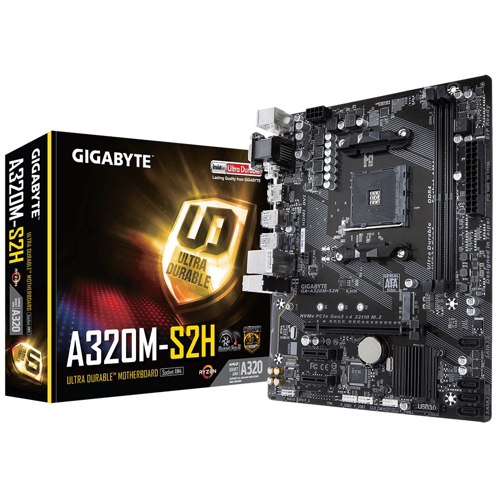 Cupom de desconto - R$63 OFF em Placa-Mãe GIGABYTE p/ AMD AM4 mATX GA-A320M-S2H