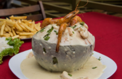Cupom de desconto - 38% OFF em Camarão no Coco Verde ou Risoto