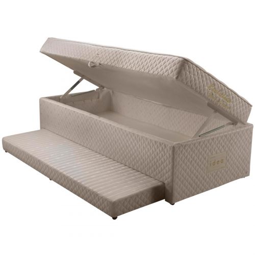 Cupom de desconto - 50% OFF em Box Conjugado Solteiro com Baú e Cama Auxiliar
