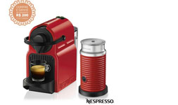 Cupom de desconto - 30% OFF em Cafeteira Nespresso Inissia Rubi para Cafe Espresso + Espumador de Leite Aeroccino